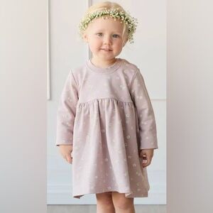 Jamie Kay - Organic Cotton Charlotte Dress - Simple Flowers Lilac